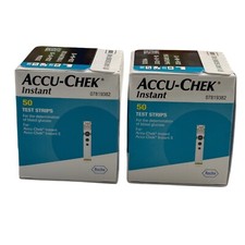 2 Packs of ACCU-CHEK Instant Test Strips- (Expiry: 03/2027) - 100 Test Strips