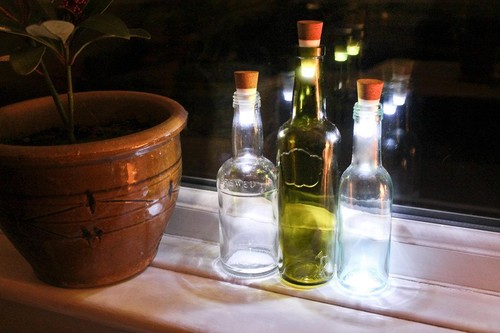 Usb rechargeable bottle - bottle, light
