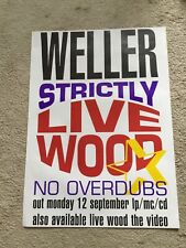 Paul Weller  Live Wood Original Promo Poster 1994 The Jam Style Council NOT AD!