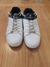 Stuburt Men's spikeless Urban Style Golf Shoes White and Black trim UK 12
