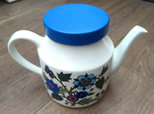 Vintage 1960s Midwinter Jessie Tate 2pt Teapot Blue floral Alpine Blue