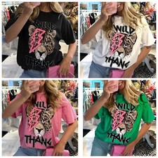 New Womens Wild Tiger Graphic