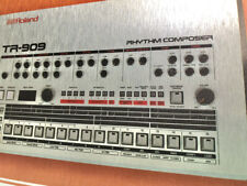 Roland  TR 909  A3 Drum machine print on aluminium  FRAMED to 18x14" 