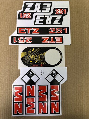 Etz 251 sticker - mz, set