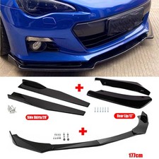 Side Skirt+Rear Lip+Front Bumper Body SpoilerSplitter For Subaru Impreza WRX/STI