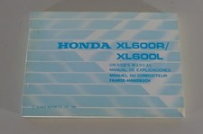 Owner's Manual Honda XL 600 R