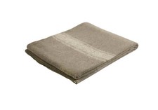 Italian Genuine Army Brown Wool Blanket 200x155 cm Vintage Military Surplus Used