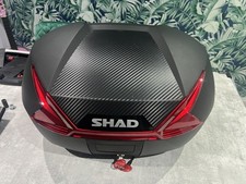 SHAD SH47 Motorcycle Top Box Black 47L Waterproof 2 Helmet Case Luggage D0B47206