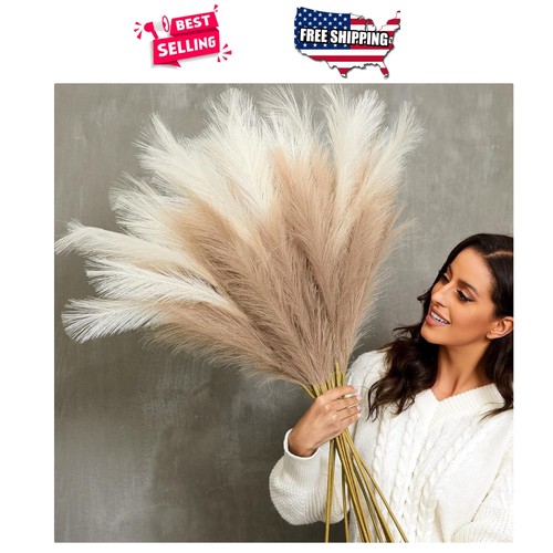 Faux pampas grass 9pcs - grass, 37in
