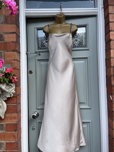 Zara champagne satin long midi - satin,