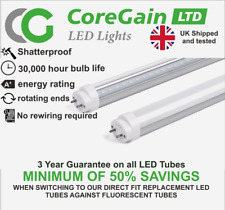 LED T8 TUBE 8FT, 6FT, 5FT, 4FT - FLOURESCENT  DIRECT FIT REPLACEMENT 4k & 6k