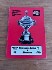 NEWCASTLE UTD v ABERDEEN 74/75 - TEXACO CUP QUARTER FINAL 2ND LEG