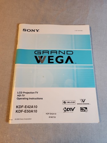 Sony grand wega kdf - grand, kdf-e42a10