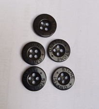 8 x Replacement  buttons in Black for Jacket Shirt Trouser etc.