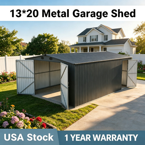 13x20 metal garage shed - 13x20, kit