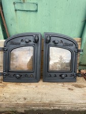 Pair of Villager Stove Doors Complete VSF032 VFS033 Fits A and B log burners