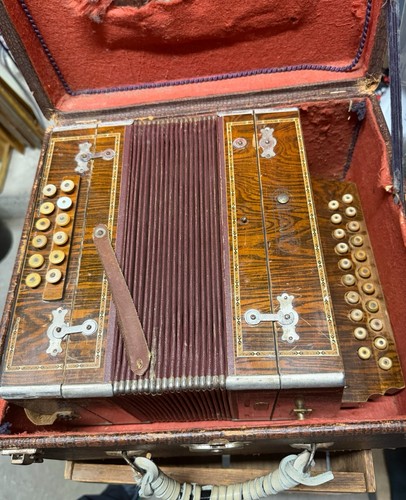 Antique accordion supertone - accordion,