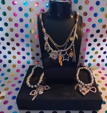 Bibi Bijoux vintage Jewellery Necklace, assortment of charms & two bracelet  