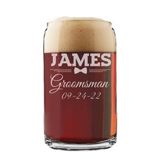 Personalized Beer Can Glass