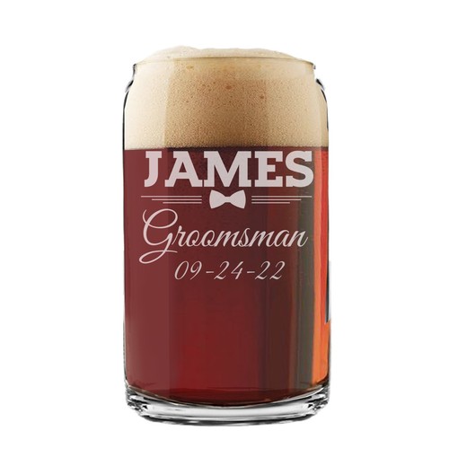 Personalized beer can glass - personalized,