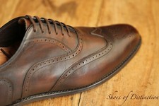Church's Burnished Brown Leather Oxford Brogue Shoes Men's UK 7 F US 8 EU 41