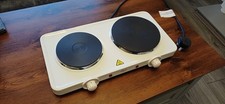 Quest Electric Twin Hob/Hot Plate with Temperature Control, 2500W