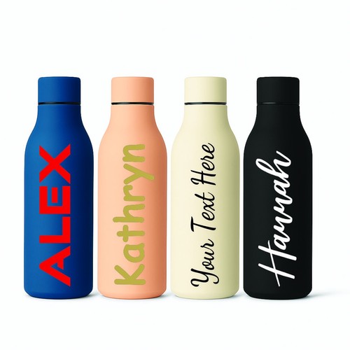 Personalised 500ml flask water - personalised,