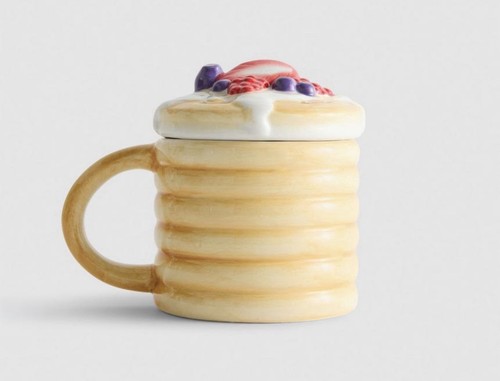Pancake stack ceramic lidded - stack,