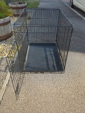 medium steel foldable dog crate 