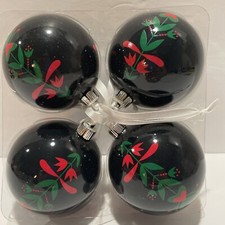 4 IKEA KOTTE Black Ornaments