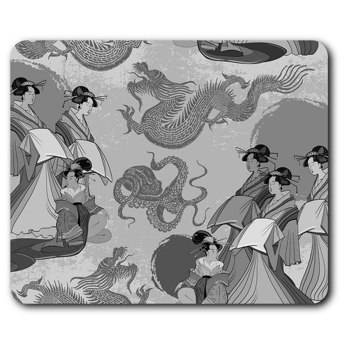 Rectangle mouse mat - rectangle, bw