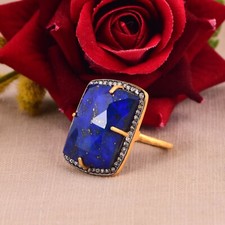 Lapis lazuli statement gold - lazuli,
