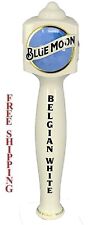 BLUE MOON BELGIAN WHITE ALE WOODEN BEER TAP HANDLE KEG MARKER NEW OLD STOCK
