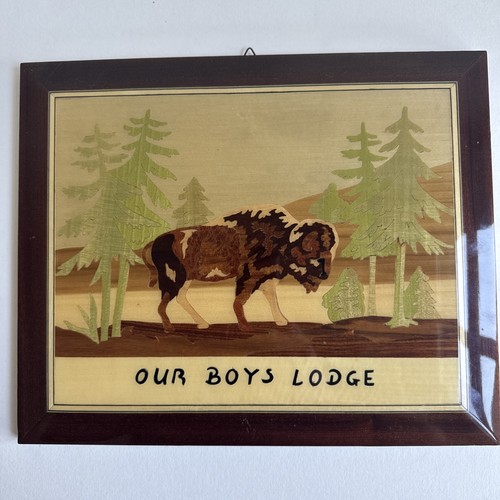 Vintage marquetry wooden - vintage, boys
