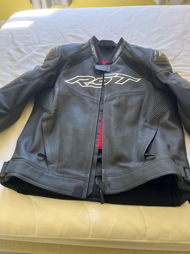 Rst leather motorcycle jacket - leather,
