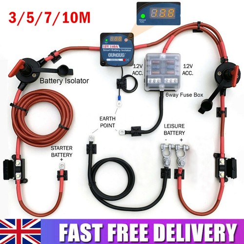 Split charge relay kit - charge,