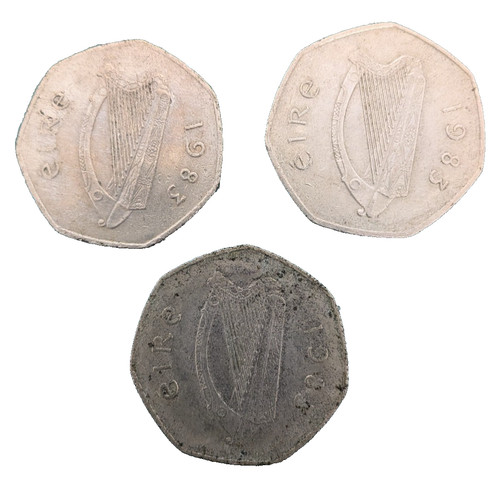 Three eire 50p 1983 - three, x