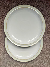 2x DENBY LINEN DINNER PLATES -
