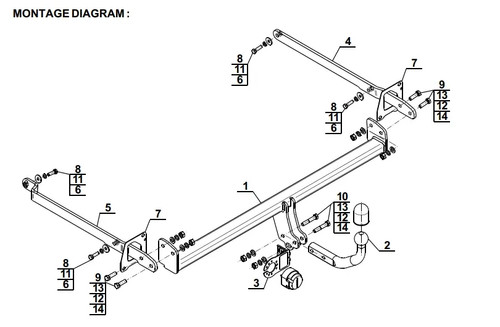 Swan neck tow bar for - neck,