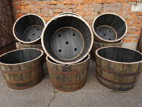 Half oak whiskey barrel - oak,