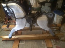 Hand Crafted Solid Wood Rocking Horse Vintage Handmade