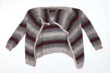 Charlotte Russe Womens Multicoloured Roll Neck Cotton Blend Cardigan Si