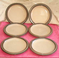 SIX DENBY SIDE PLATES, DARK