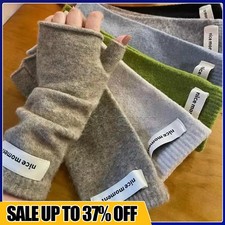 Cashmere long wrist gloves arm - cashmere,