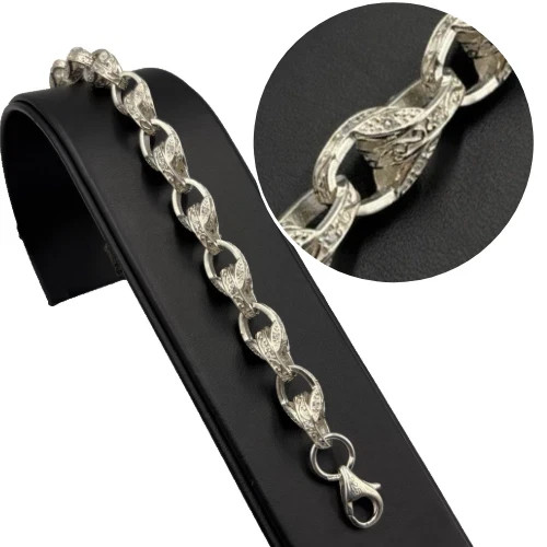 Sterling silver tulip belcher - silver,