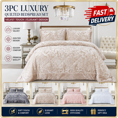 Piece velvet quilted - 3,