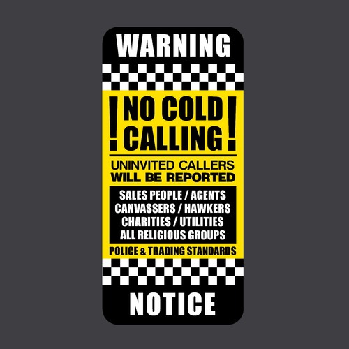 Cold calling canvassers - no, no