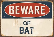 Beware of Bat Metal Sign, Bat sign, Bat Plaque