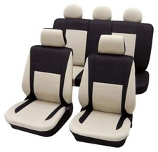 Car Seat Covers Black & Beige Elegant for Audi A4 up - 1999