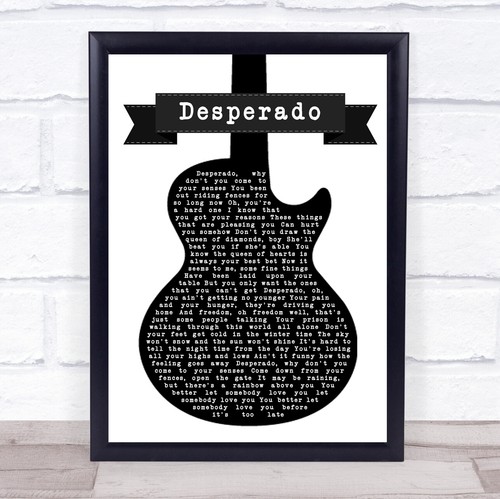 Desperado black white guitar - desperado,